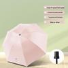 Compact Women's Five-Fold Sunshade Umbrella - Black Glue, UV Protection, for Sunny and Rainy Days, Customizable for Advertising