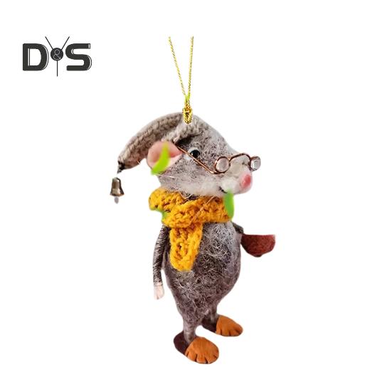 

1/5 шт., подвесное украшение в виде мыши для дома, рождественской елки, зеркала заднего вида автомобиля, 2D, плоские акриловые мультяшные крысы, подвесные украшения для животных A