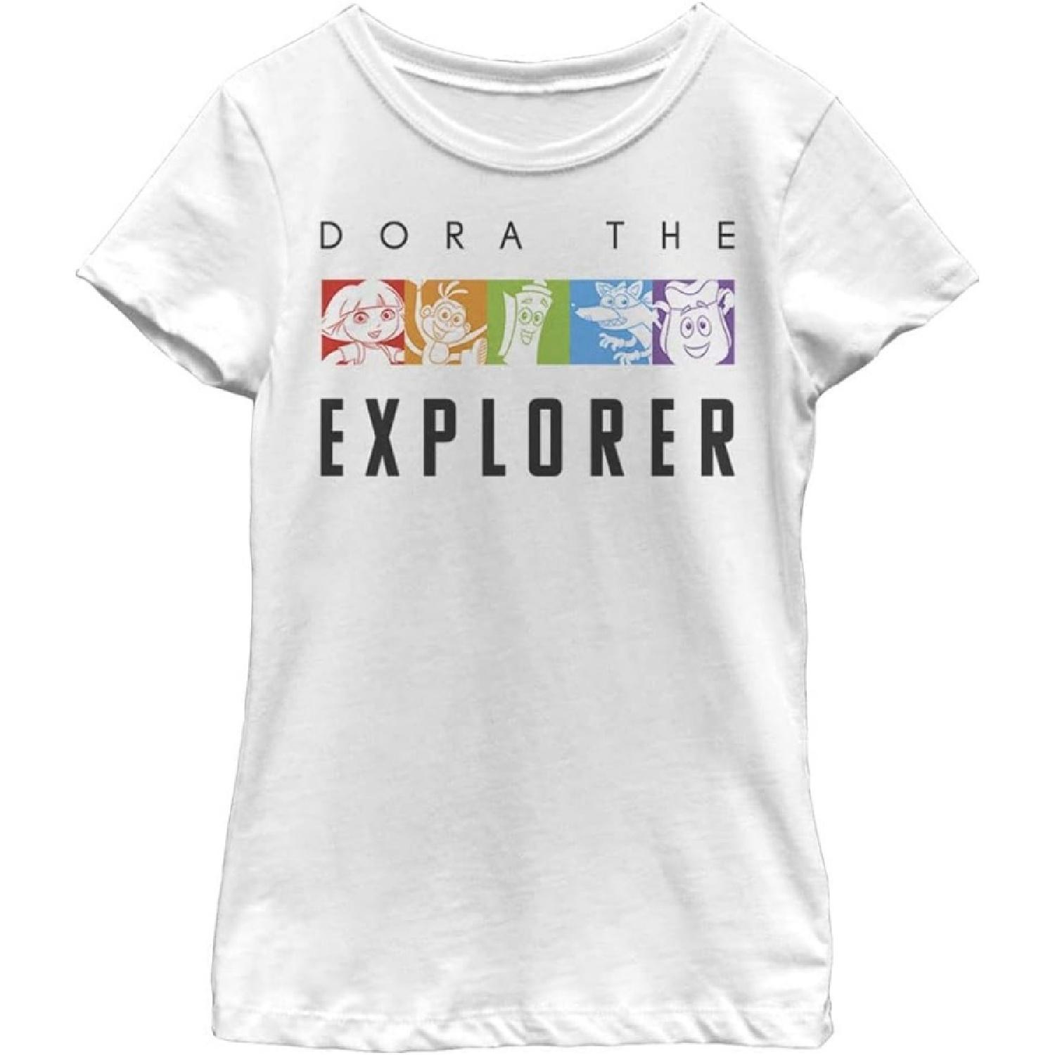 Nickelodeon Explorer Dora Lineup Girls Short Sleeve Tee Shirt S