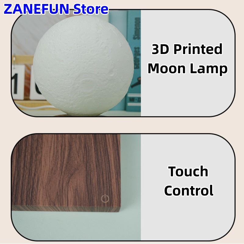 Magnetic Levitating 3D Printed Moon Lamp Globe Floating Moon Creative Office Bedroom Home Decoration Unique Christmas Gifts
