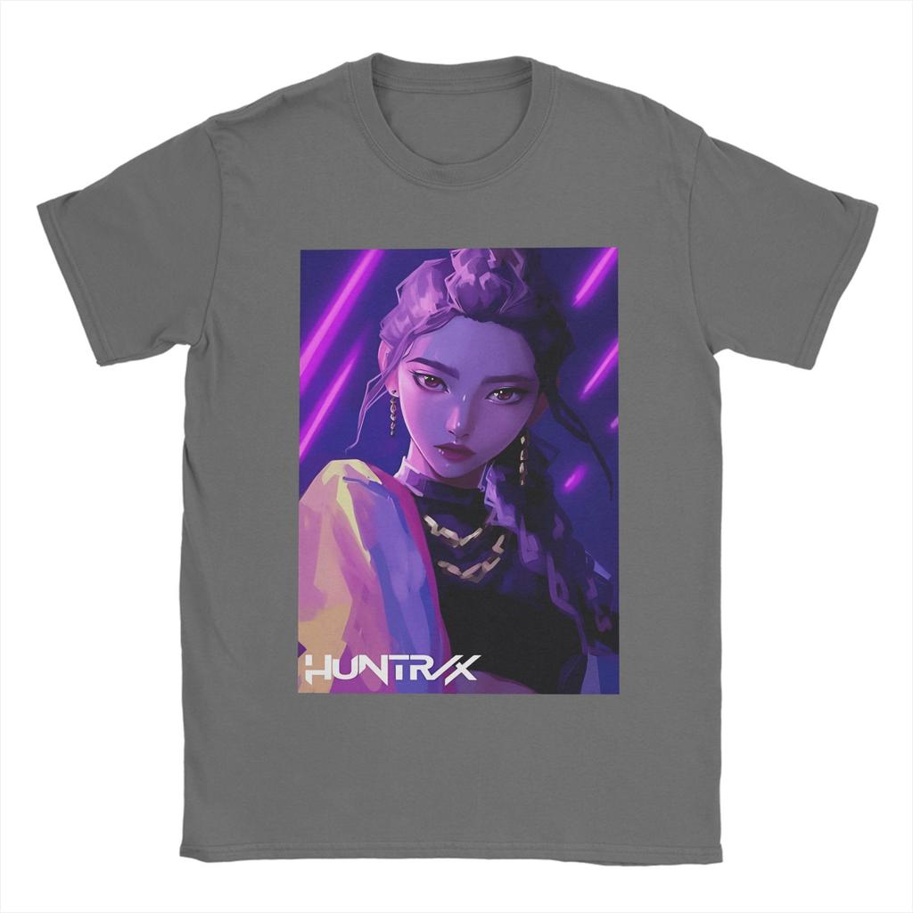 Kpop Demon Hunter Rumi Idol Star Men T Shirt  Vintage Tees Short Sleeve Round Neck T-Shirt 100% Cotton 4XL 5XL Tops