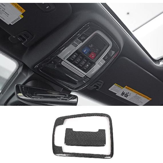 

Car Accessories Fit for Dodge RAM 1500 2025 2024 2023 2022 2021 2020 2019 Car Front Reading Light Frame Cover Trim (Glossy Carbon Fiber) 2PCS ABS Glossy Carbon Fiber