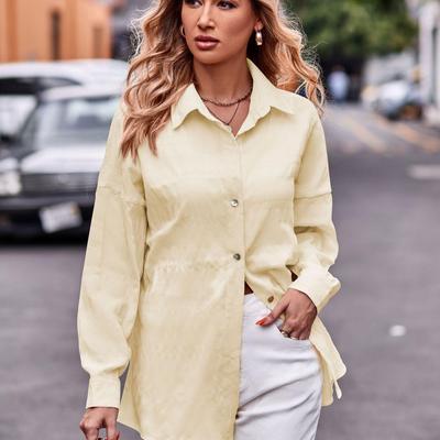 2024 Women's Elegant Bubble Grid Long Sleeve Casual Shirt
