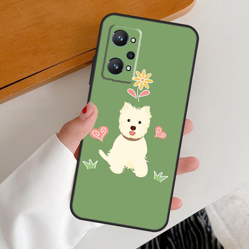 West Highland Terrier Westie For Realme C53 C51 C55 C67 C30 C31 C33 C35 C21Y C25s GT5 9 10 11 12 Pro Plus GT Neo 6 Case