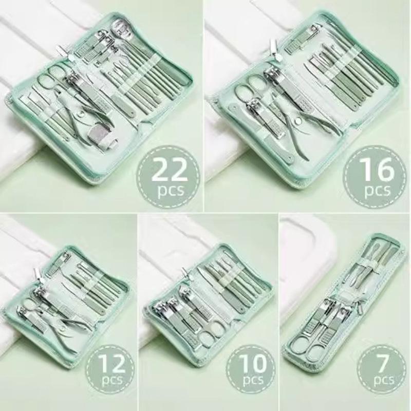 22-Piece Portable Manicure Set: Nail Clippers, Pedicure Tools, and Dead Skin Scissors