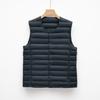 Autumn and Winter Men's Down Vest Light Down Jacket Liner Crew Neck Jacket Solid Color Large Size Vest