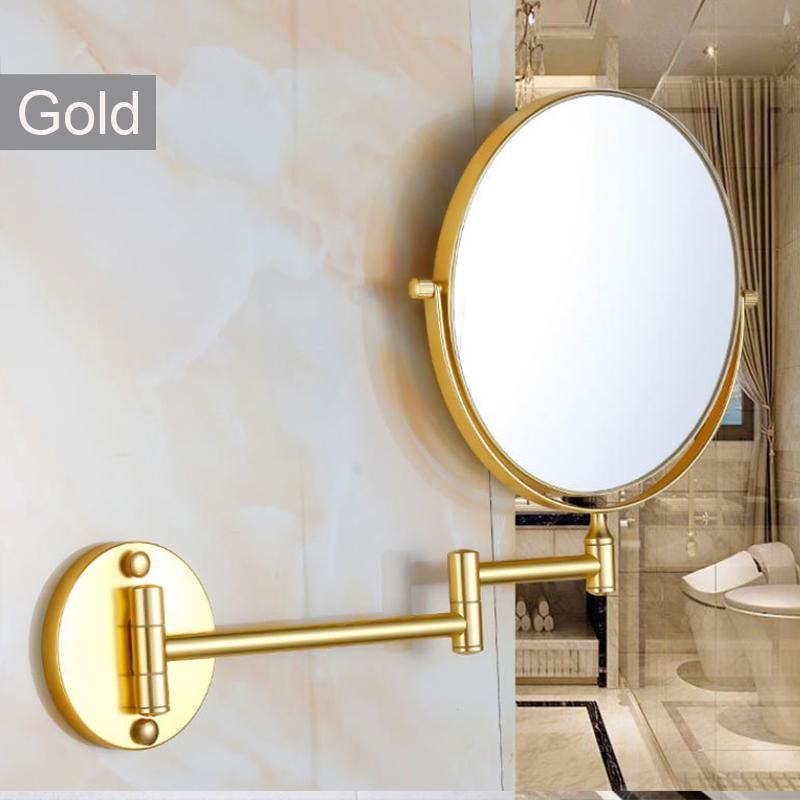 Настенное зеркало 8 дюймов увеличительное двухстороннее зеркало космический алюминий черный зеркало для макияжа косметическое женское подарок золотой