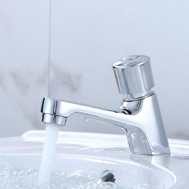 TLXT Brass Press-Type Delay Basin Faucet