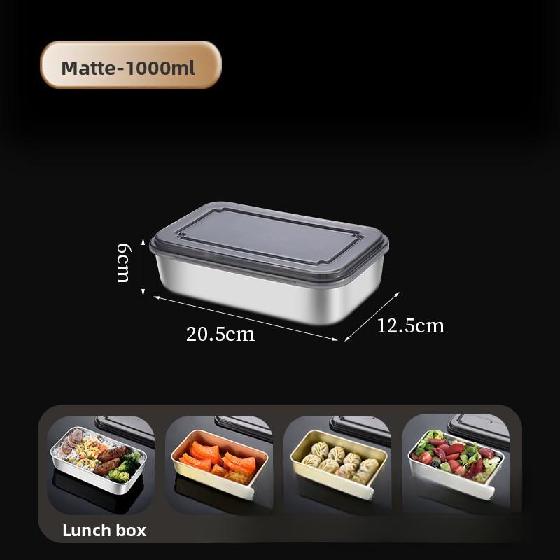 Outdoor cooking aluminum lunch box camping picnic food storage box square lunch box travel portable lunch box 2-pack 1 without handle (2 pc)