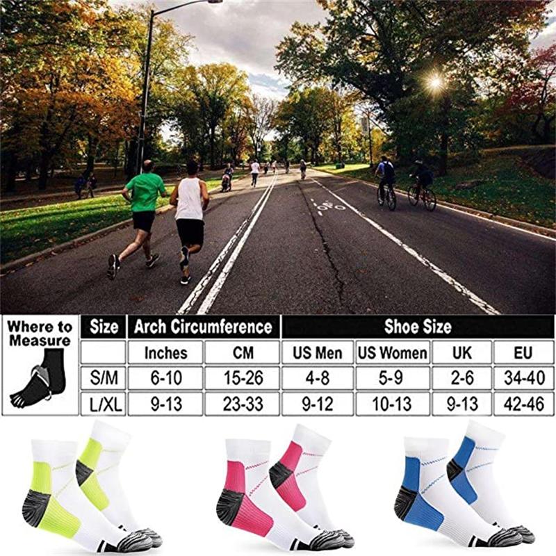Kompressionsfußsocken für Männer Frauen Plantarfasziitis Fersensporn Schmerzen Venös Laufen Sportsocken Lässige Baumwollknöchelsocke Geschenk