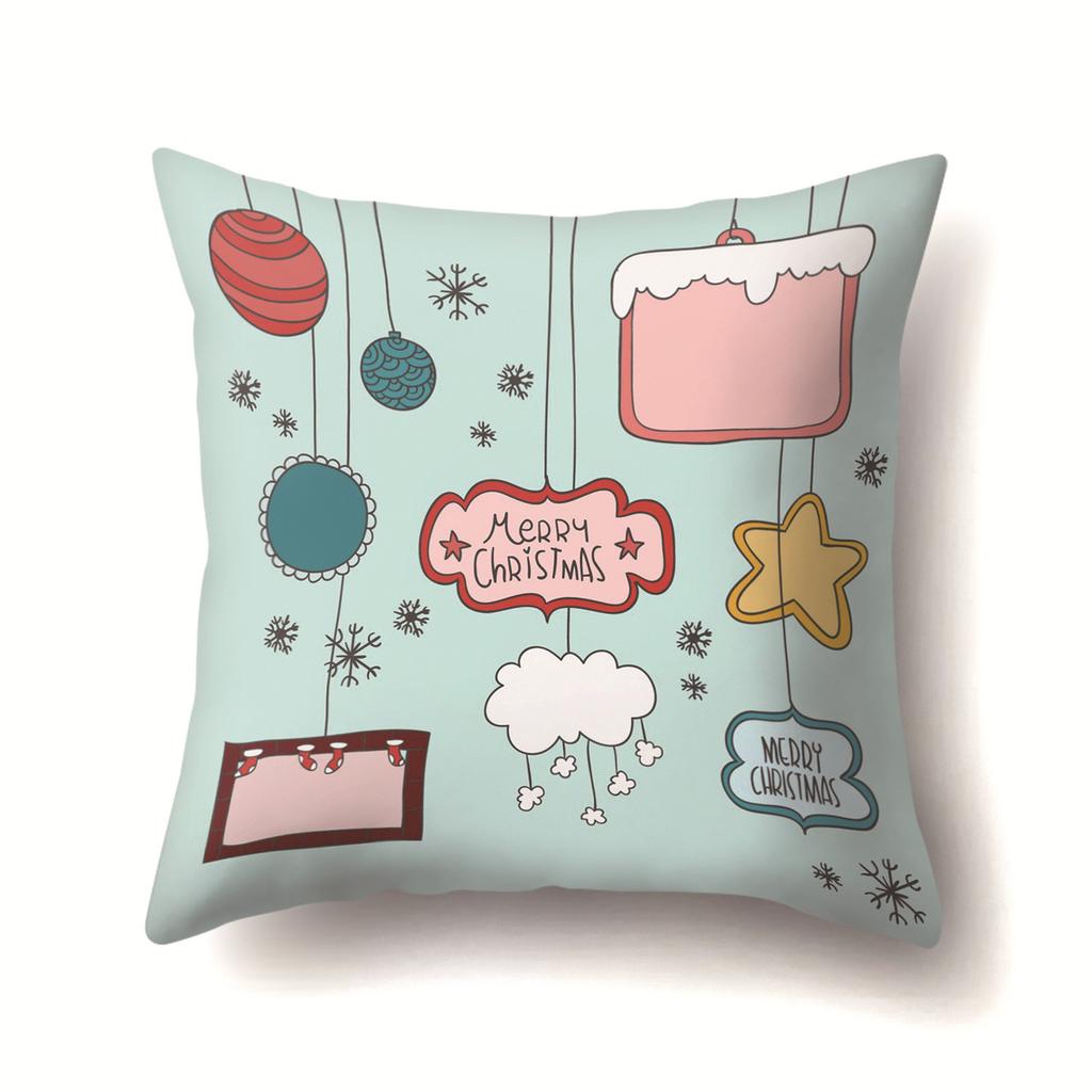 Christmas Series Polyester Pillows Santa Multi-platform Christmas Elk Pillow Cover