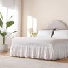 Ruffled White Fringed Bed Skirt Elastic Bed Cover Practical Bedspread  Bed Room