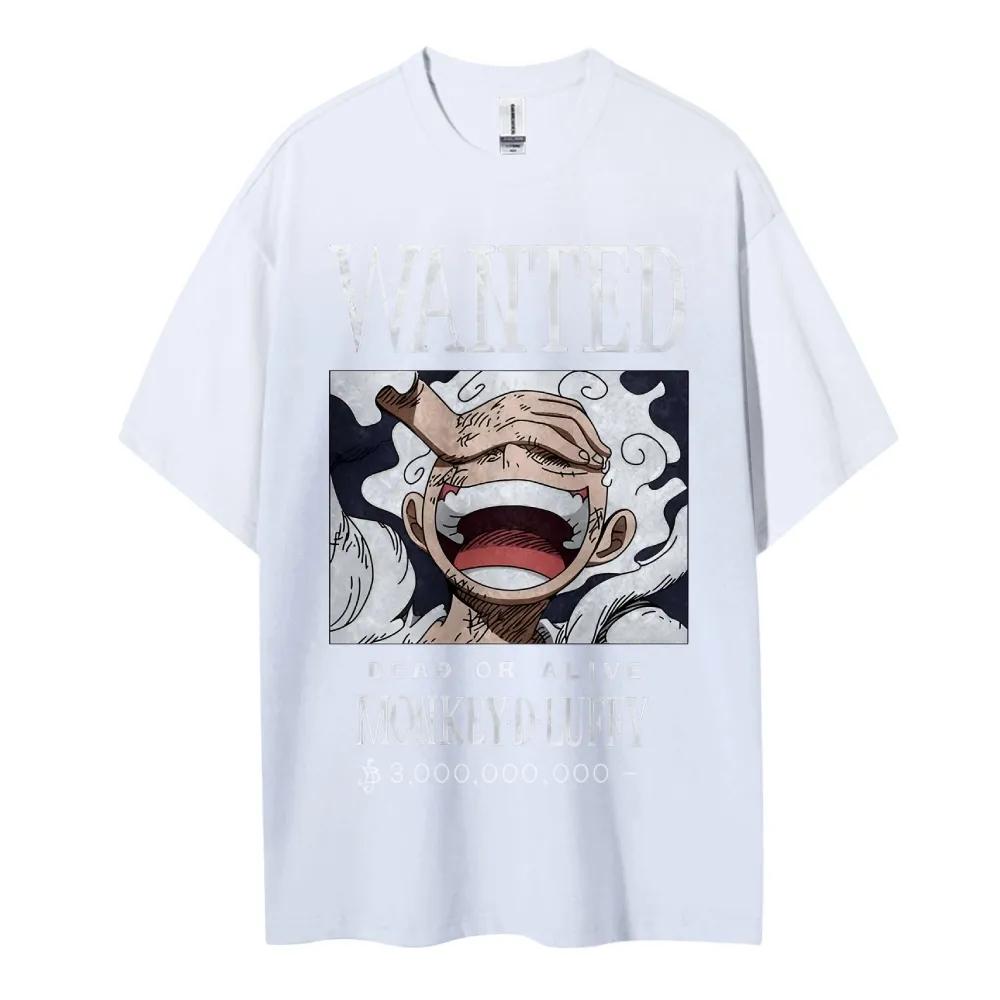 ONE PIECE  Animation Derivatives Mens Oversized Tshirt Character Print Funny Graphic Summer 2025 Casual Streetwear Clothing