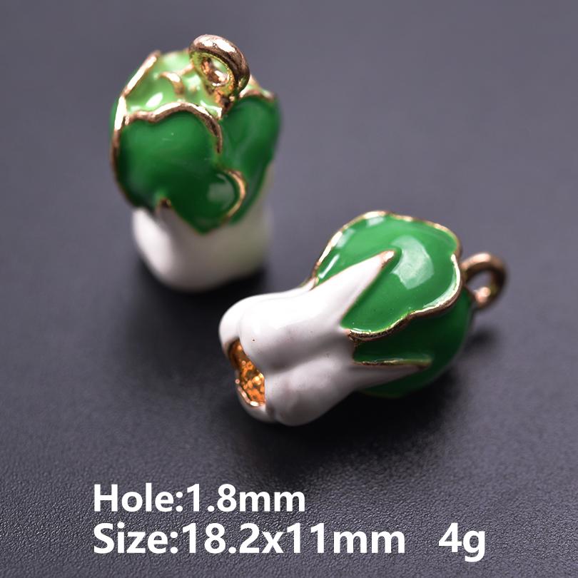 5pcs/Lot Cute Three-Dimensional Fruit Charm Enamel Cherry Mushroom Strawberry Pendants For Jewelry Making Supplies Banana Charms