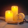 3pcs/set USB Rechargeable Flameless Electric Led Candles With Remote Control,Pillar Candles Home Decor., Wedding Decoration