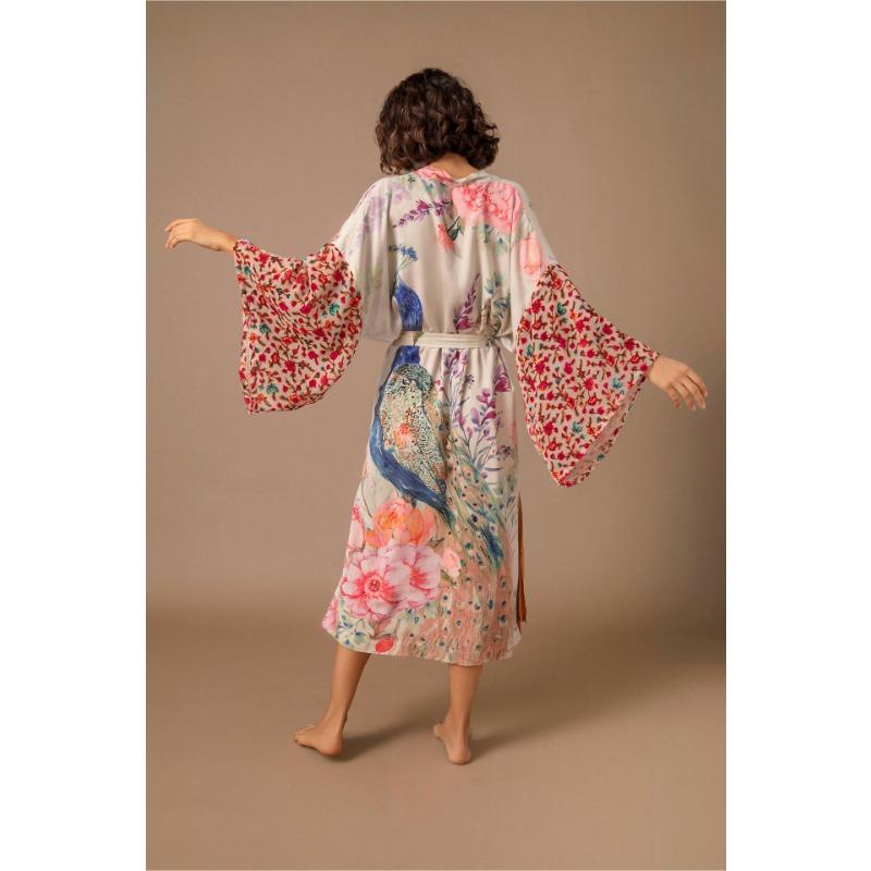 Women's Fashion Spring Fall Flower Pattern Print Long Sleeve V-Neck High Waist Casual Dresses