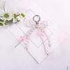 Pearls Beaded Bowknot Keychain Stylish Butterfly Knot Pendant Keyring Bag Charm