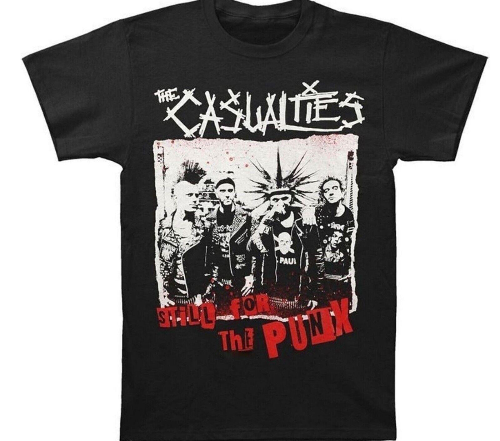 Vtg The Casualties Still For The Punx Cotton Black Full Size Unisex Shirt MM1201 S разноцветный