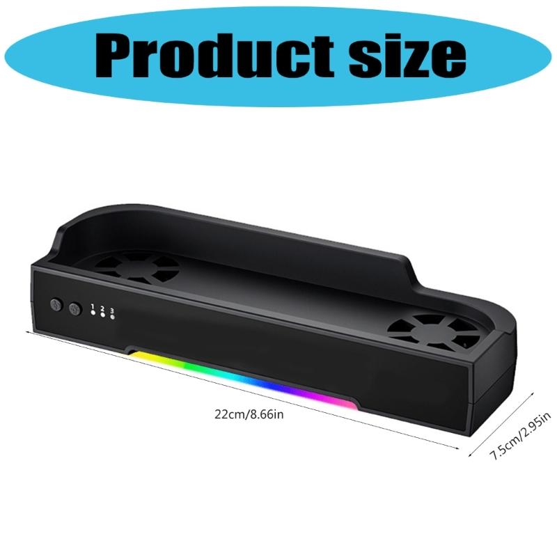 Console Cooling Base Low Power 3 Speed Fan Control Safety Protections Expansion Dock for NS2 Host