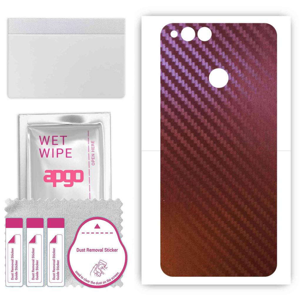 apgo Fólie, samolepka na kůži, vinyl na ZÁDA kompatibilní s Honor 8, odolný proti poškrábání, snadná instalace - Carbon Chameleon CAKA5