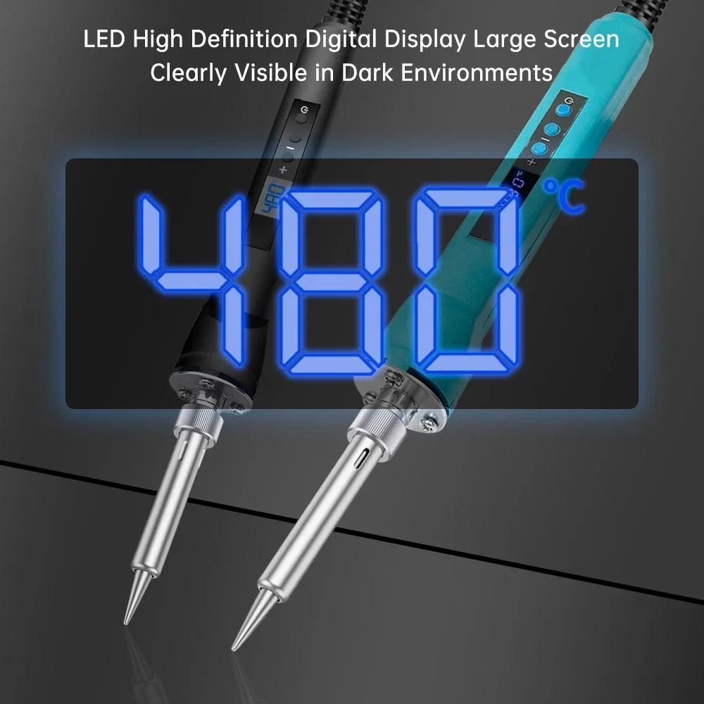 AC 220V 90W Electric Soldering Iron Adjustable Temperature Internal Heating LED Digital Display Welding Pen Repair Tools