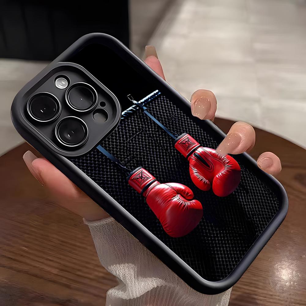 

Boxing Gloves Phone Case For IPhone 17 Pro Max 15 Pro 16 14 Plus 12 13 Mini 11 Pro Shockproof Soft Cover iPhone 16