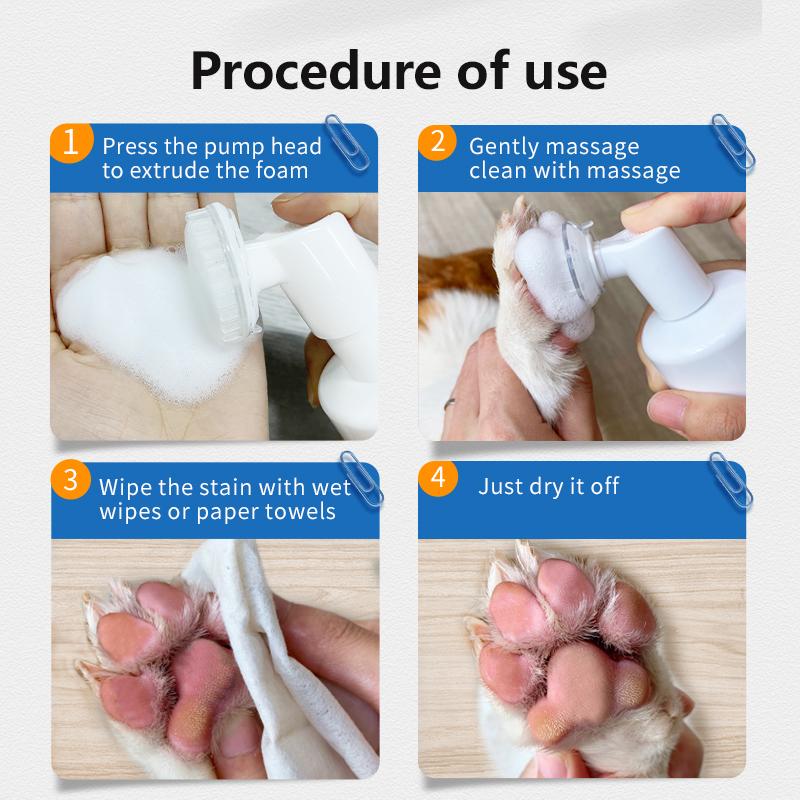 Factory ODM OEM Wash Tool Portable Pet Paw Cleaner for Dogs Paws Washer Dog Cat Paw Cleaning Foam Dog Feet Cleaner