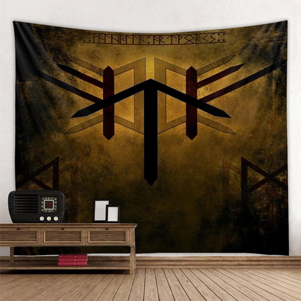 Ästhetische Kunstdekorations-Wandteppich, mystische Symbole, Zaubersprüche, psychedelisch, Wanddekorations-Hintergrund, Wohnzimmer, Schlafzimmer