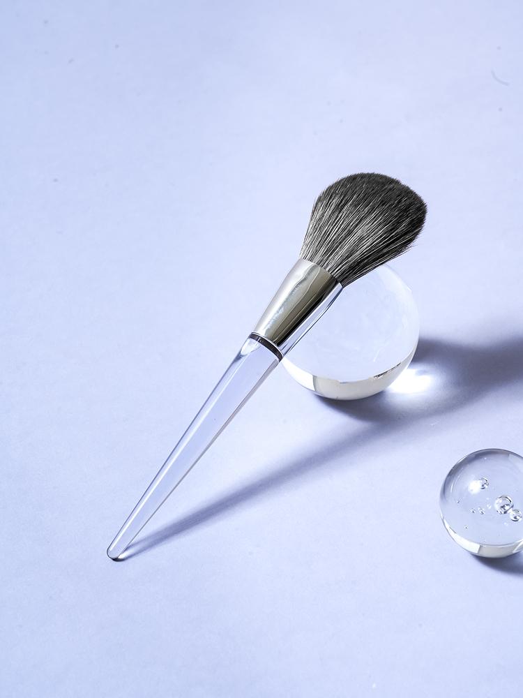 Clear Handle Powder Makeup Brush