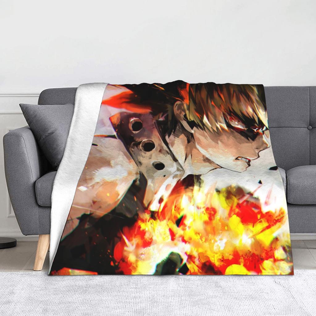 Tamaki Amajiki Collage My Hero Academia Blankets Flannel  Winter  Multi-function Warm Throw Blankets for Sofa Bedroom Quilt