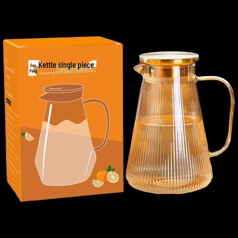 Wasserkanne aus hochborosilicate Glas mit Griff und Deckel