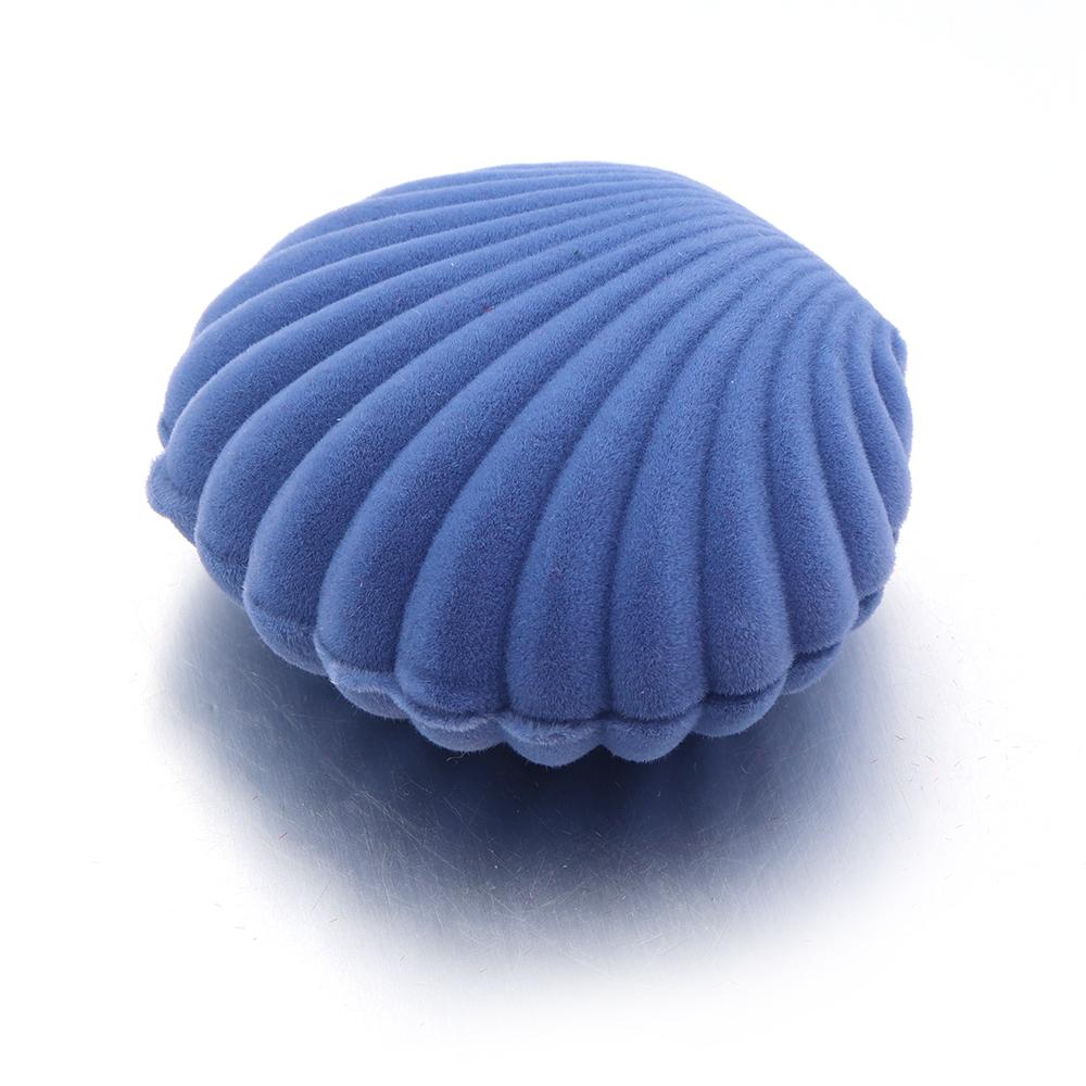 1 Piece Velvet Jewelry Box Lovely Shell Shape Gift Box Container For Wedding Earrings Necklace Bracelet Display Gift Package Box