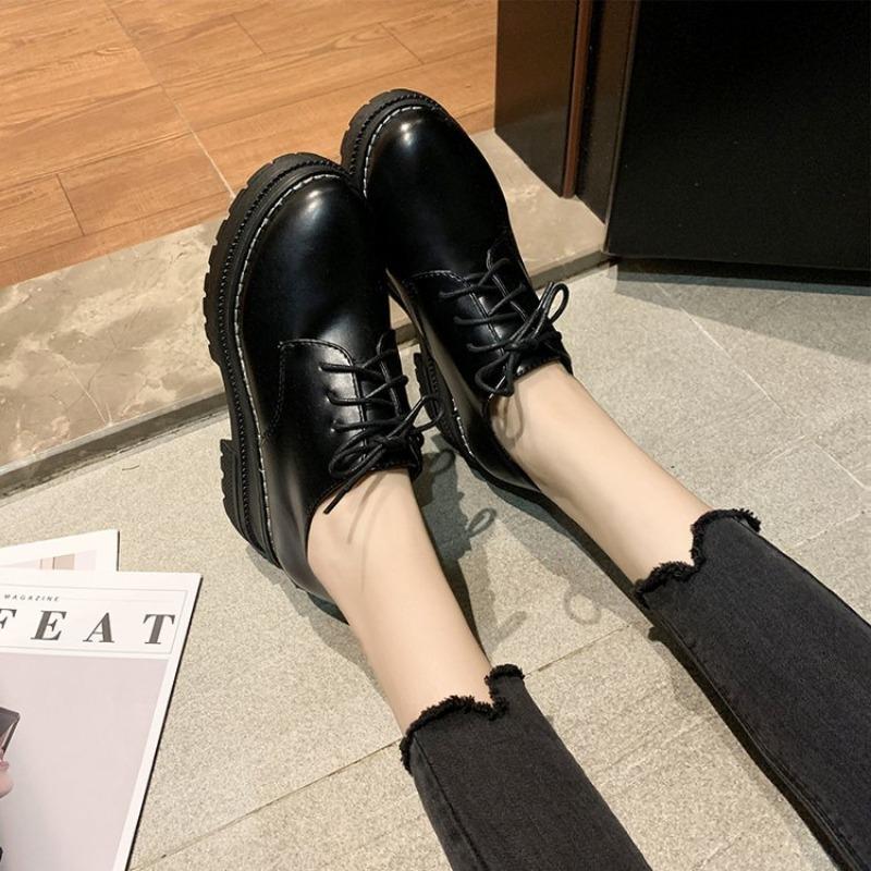Modne płaskie mokasyny Japońskie Szkolne Brytyjski styl Jk Buty dla uczennic Dziewczyny Kobiety Kawaii Lolita Soft Girl Okrągły nosek Platforma Buty Mary Jane