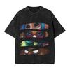Streetwear Washed Tshirt Gorillazs Cotton Tshirts  Novelty Tshirt For Male Summer Awesome Pattern Clothing