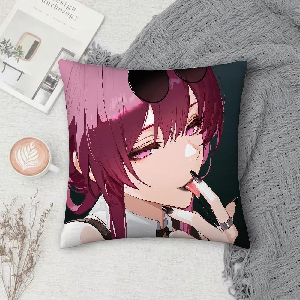 Kafka Honkai Star Rail Pillow Case Square DoubleSided Printing Sofa Cushion Cover Pillowcase Bedroom Bedside 30x30 cm