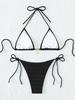 Seestern-Anhänger Dreieckskörbchen Sexy Zweiteiler Krawatten-Bikini-Set Elegant