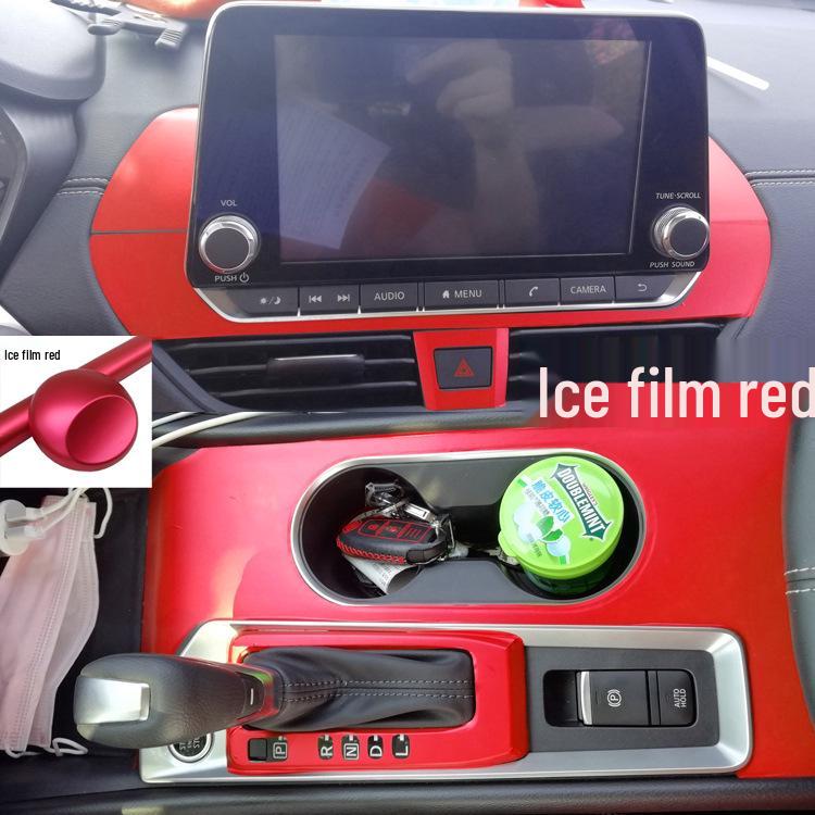 Teana 19-20 Interior Carbon Fiber Anti-Scratch Stickers: Console, Gear, Door Panel Decor