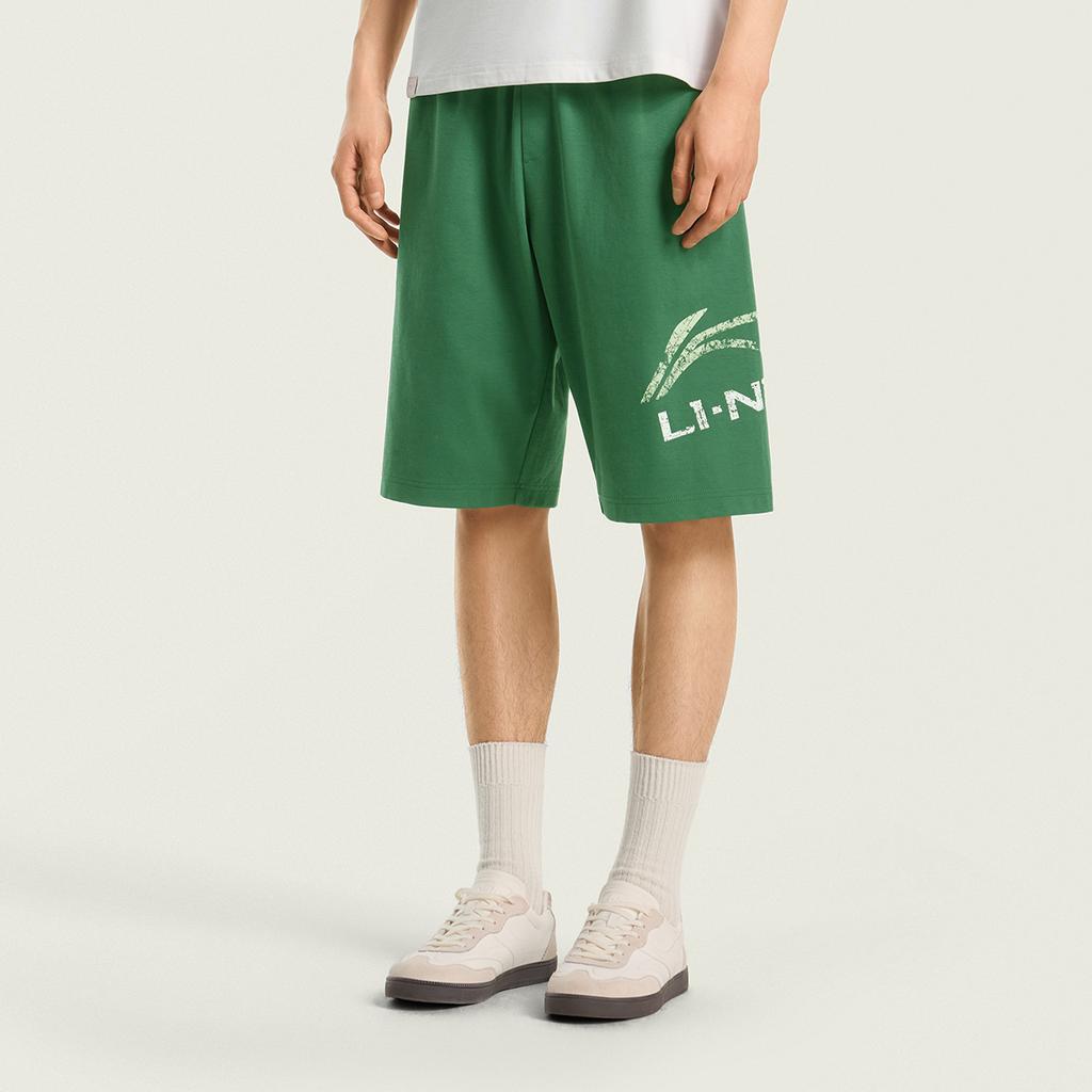Li Ning Sports Lifestyle Series Quick-Dry Cool Antibacterial Logo Casual Shorts Men Shorts AKSW233-5