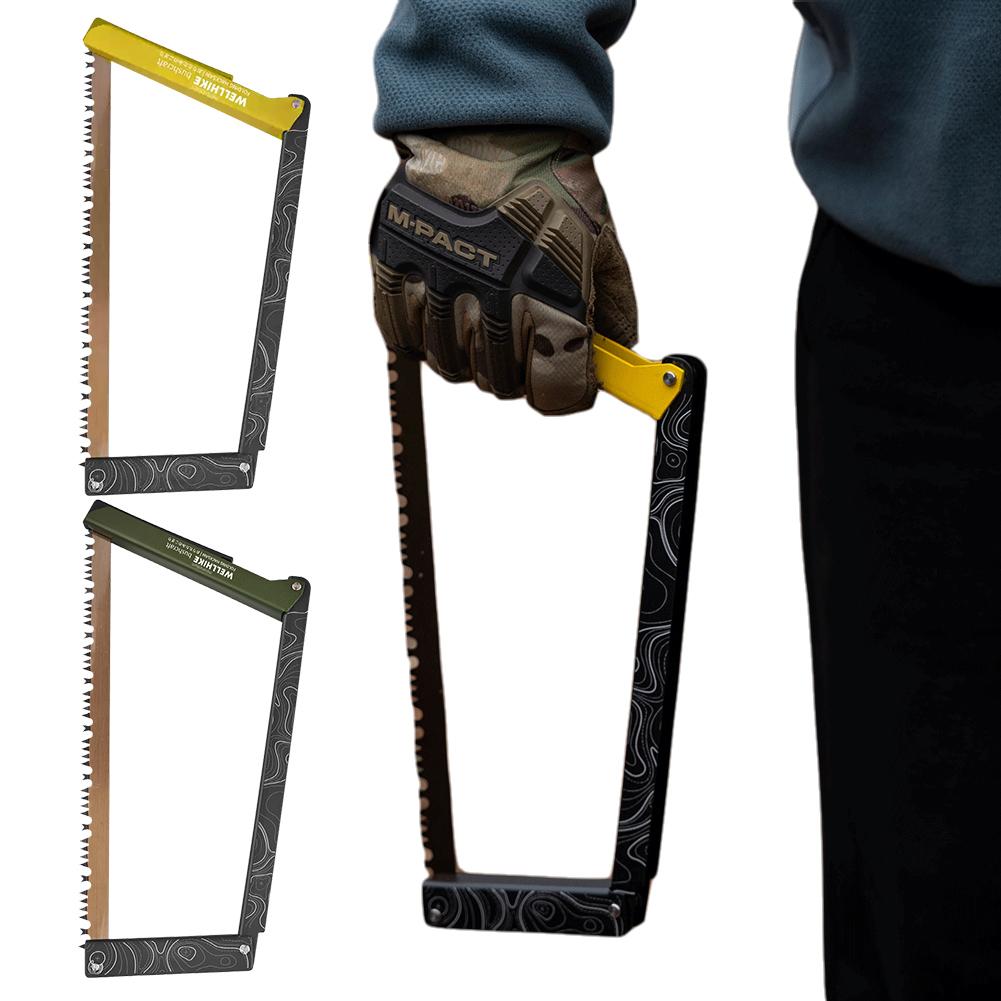 Folding Saw Aluminum Alloy Cutting Tree Hand Saw Camping Foldable Hand Saw Outdoor Hiking Survival Tools Yellow