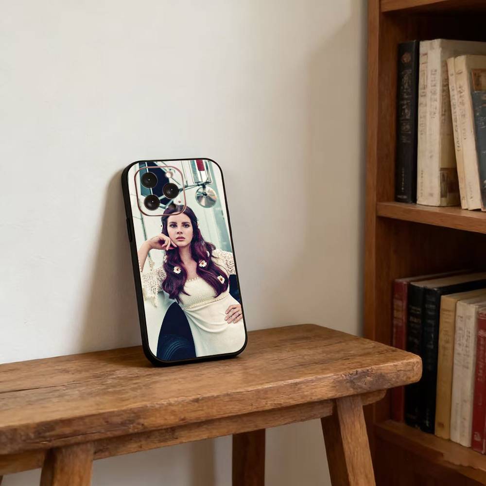 Lanas-w-Del-R-Rey Phone Case For iPhone 17,16,15,14,13,12,11 Plus,Pro Max,XS,Soft Silicone Black Cover