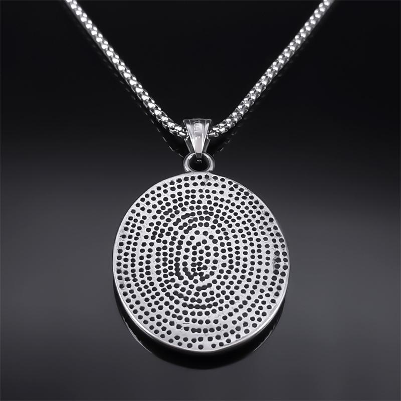 Retro Katholische Heiliges Herz Jesu Halskette für Damen Herren Edelstahl Silberfarbe Medaille Anhänger Halsketten Schmuck NZZS05