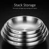Ultra Thick 304 Stainless Steel Banquet Plate LFGB Certification Heat Insulation Dinner Dish Fall Resistant Baby Tableware