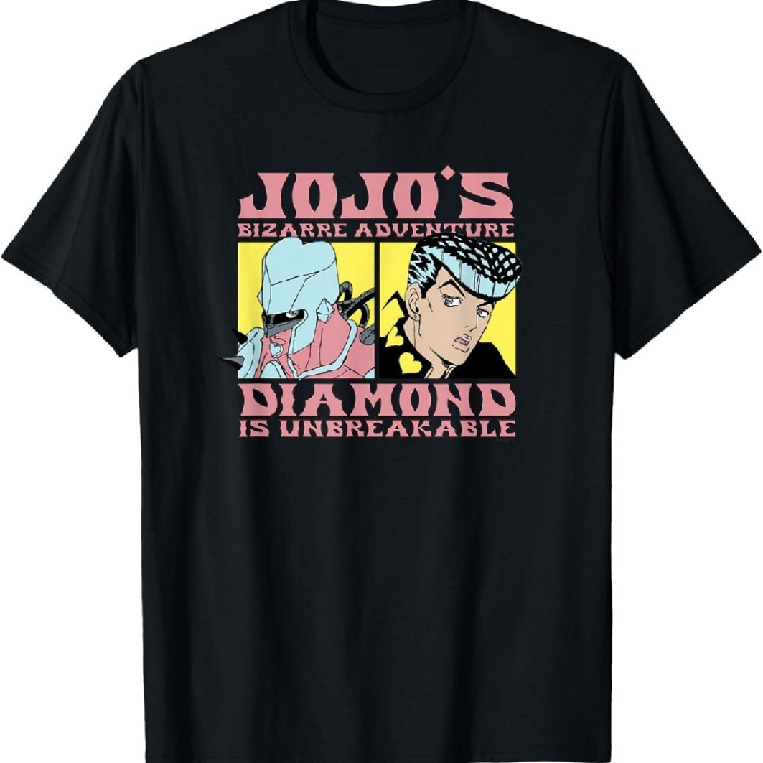 

JoJo Часть 4 Джоске И Сияющий Безумный Алмаз Рисунок Аниме Футболка XXXXXL чёрный