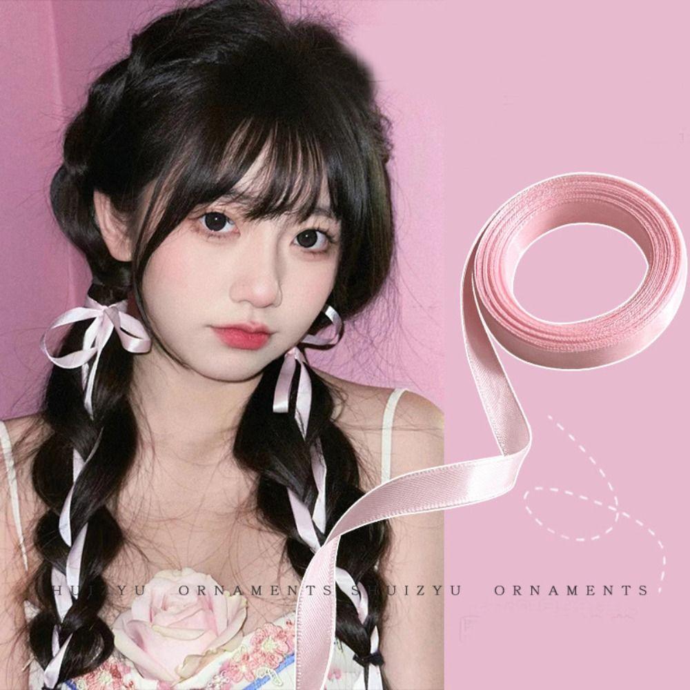 Colorful Braided Ribbon Hair Band Long Headband New Silk Hair Tie  Girls