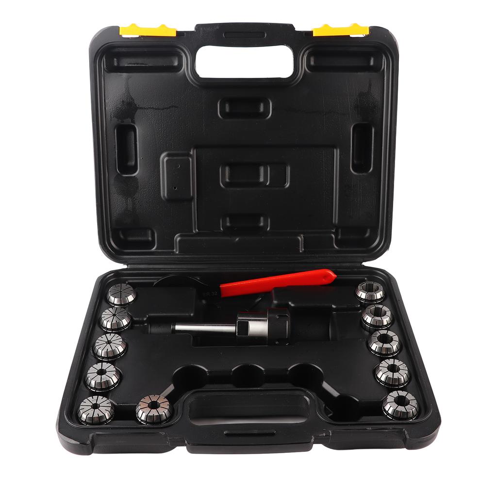 Precision ER32 Collet Chuck Set   MT2 Shank Handle Holder   Spanner for Milling Machine with Box