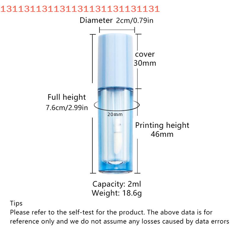 1 Pcs 2ML Empty DIY Lip Balm Plastic Tube Container With Cap Empty Lipstick Bottle Lipgloss Tube Cosmetic Sample Container