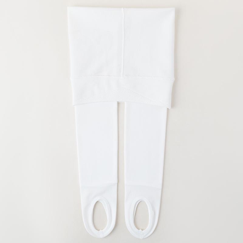 Barnens Vår & Höst Vita Fleece Dansleggings och Strumpor