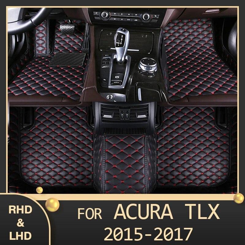 

Автомобильные коврики для Acura TLX 2015 2016 2017, изготовленные на заказ автомобильные подушечки для ног, автомобильное ковровое покрытие чёрный