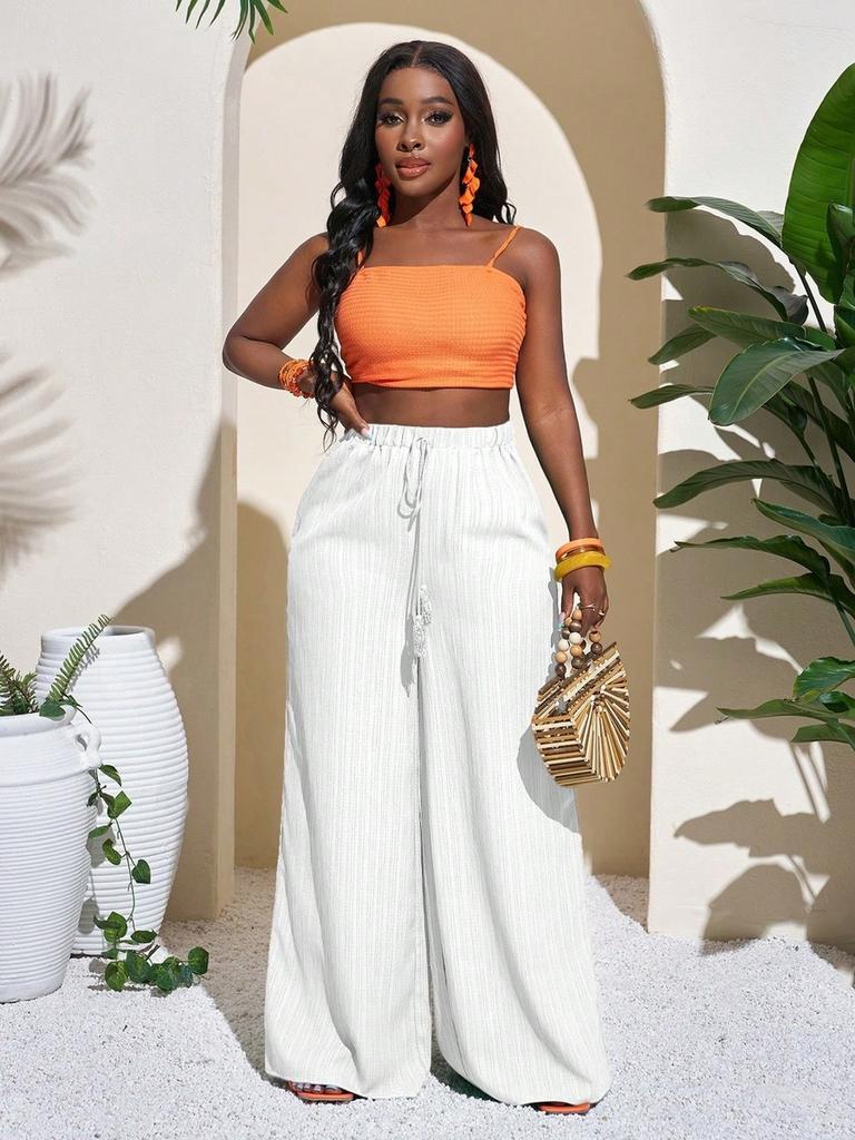 Women's High-Waisted Casual Wide Leg Pants