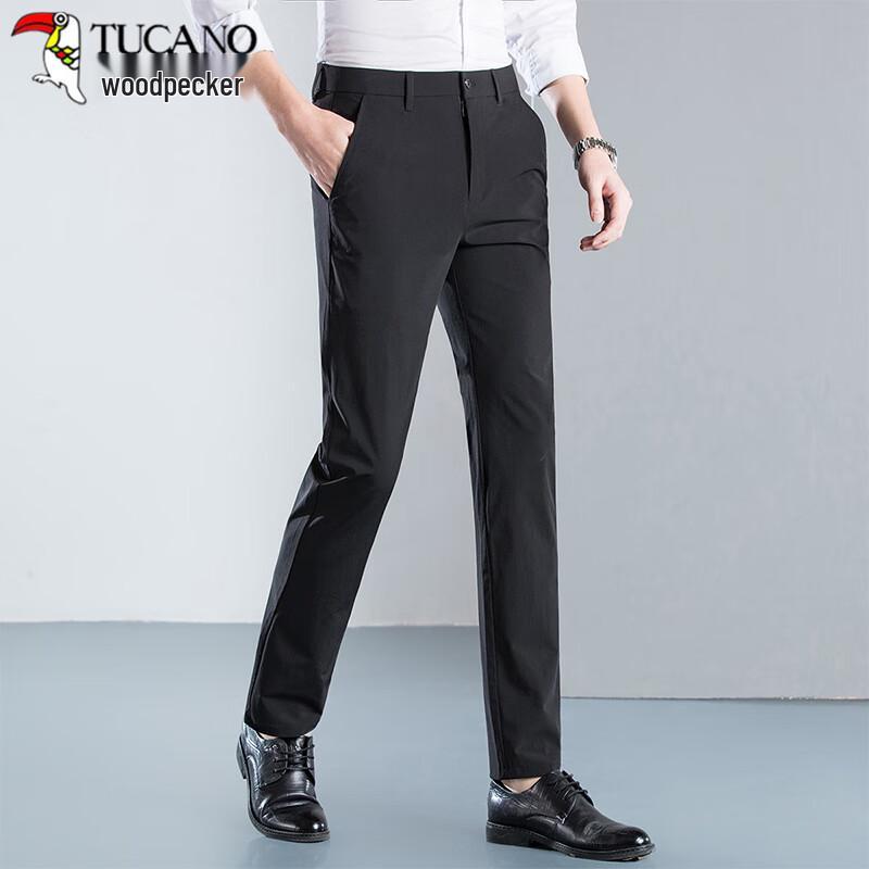 TUCANO Men's Business Casual Slim Fit Suit Pants